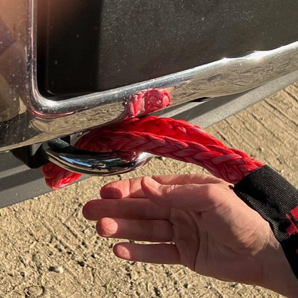 1/2" x 24" 65,000LBS Soft Shackle Recovery Rope For SUV Winch Snatch