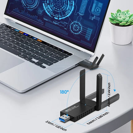 USB 3.0 Wireless WIFI Adapter 1300Mbps Long Range Dongle Dual Band