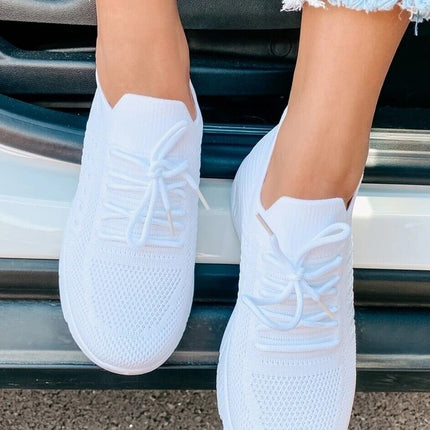Womens Running Trainers Ladies Sneakers Slip On Walking Gym Comfy