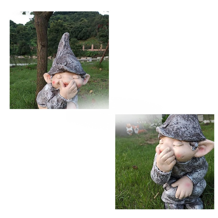 Pooping Naughty Gnome Miniature Statue Funny Resin Dwarf Home Garden