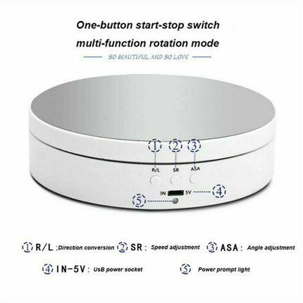 360° Electric Motorized Rotating Display Stand Jewelry Photography