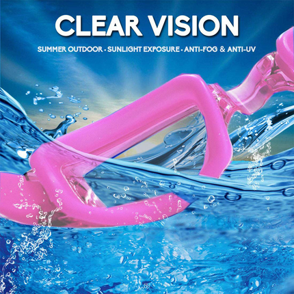 Clear Comfortable Swimming Goggles UV- Anti-Fog Swim Glasses Mirror