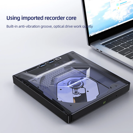External CD DVD Drive USB 3.0 Writer Burner Player for PC Laptop