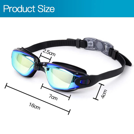 Clear Comfortable Swimming Goggles UV- Anti-Fog Swim Glasses Mirror