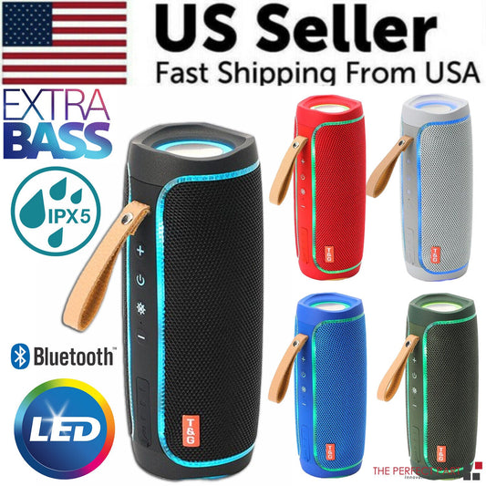 Bluetooth Speaker Wireless Waterproof Outdoor Stereo Bass USB/TF/FM