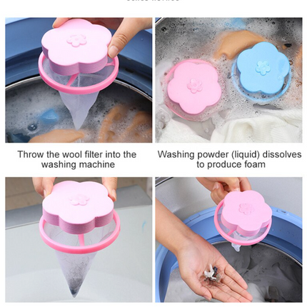 2 Pcs Floating Pet Fur Catcher Laundry Lint Pet Hair Remover For
