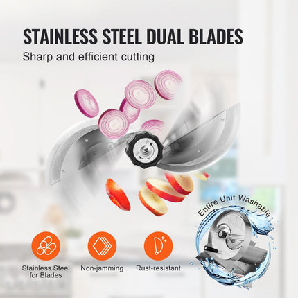 Manual Vegetable Fruit Slicer, 0-0.5'/0-12mm Thickness Adjustable