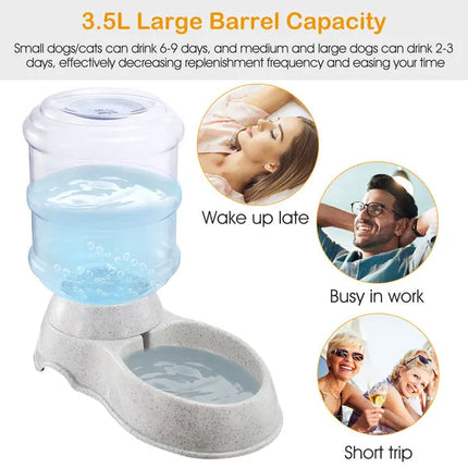 3.5L/1Gal Pet Water Dispenser Self-Dispensing Gravity Pets Water
