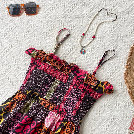 Smocked Leopard Cami Dress
