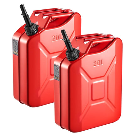 Metal Fuel Container, 5.3 Gallon, Fuel Jerry Can With Spout And