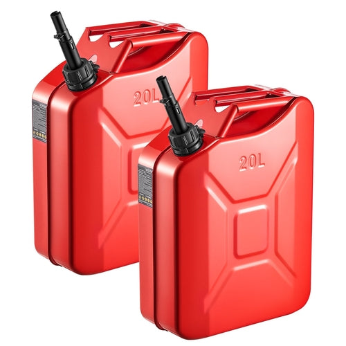 Metal Fuel Container, 5.3 Gallon, Fuel Jerry Can With Spout And
