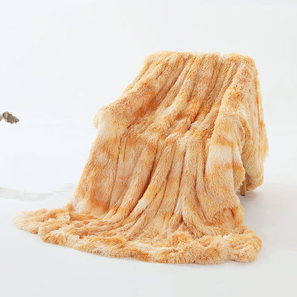 Warm Fluffy Shaggy Throw Blanket Bedspread Faux Fur
