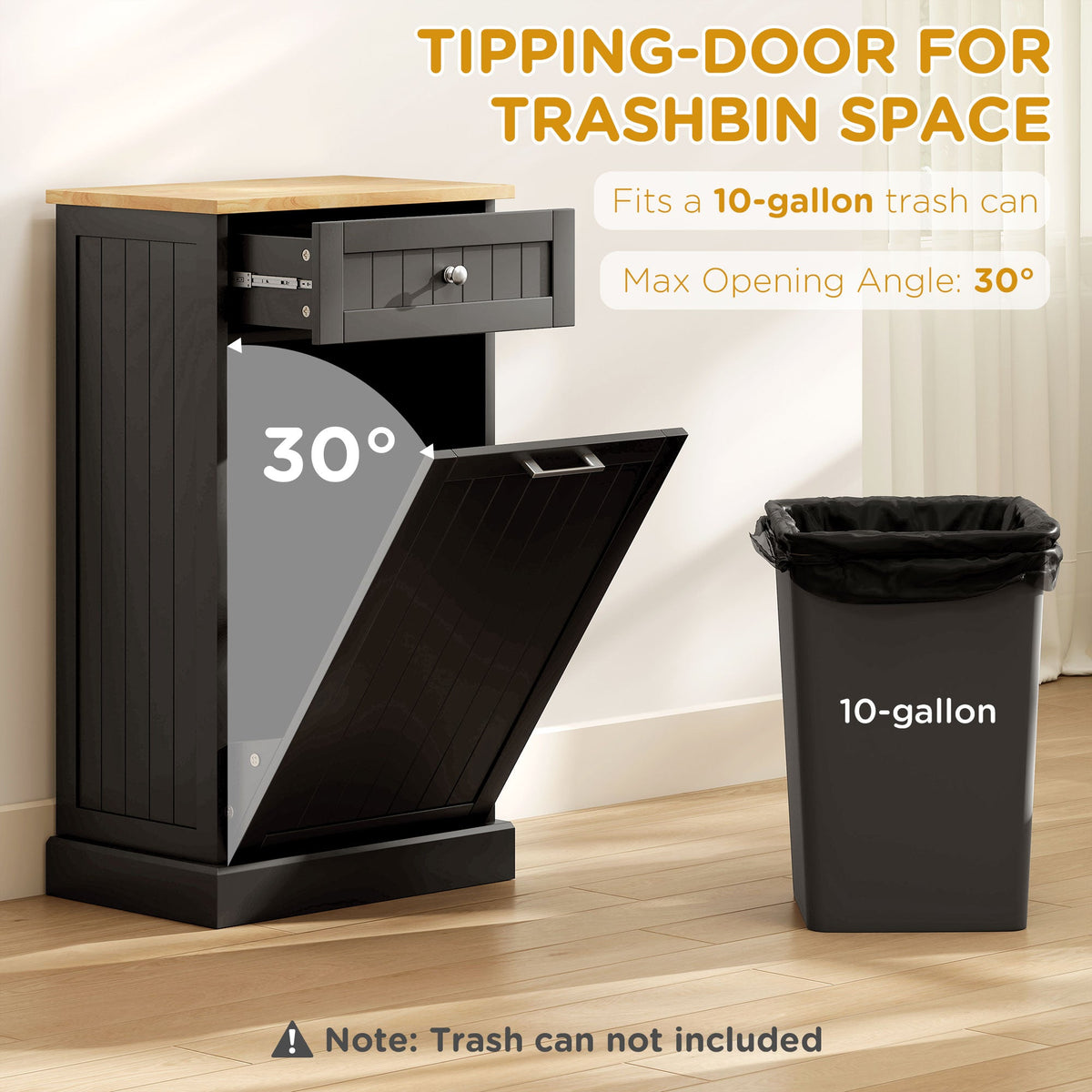 Kitchen Tilt Out Trash Bin Cabinet Free Standing Recycling Cabinet