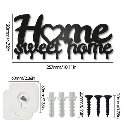 Sleek Adhesive Key Holder - Metal Key Holder Wall Mount W Contemporary