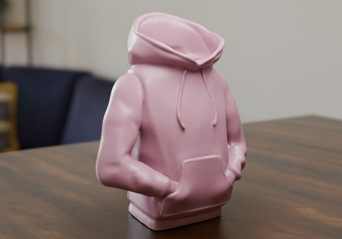 3D-Printed Hip-Hop Hoodie Pencil Holder with Hands in Pockets – Urban