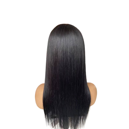Straight Human Hair Wigs With Bangs Full Machine Made Brazilian Human
