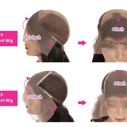 13x4 HD Transparent Lace Frontal Kinky Curly Human Hair Wigs 200% Dens