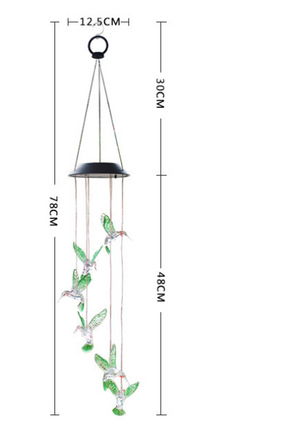 Color Changing Solar Power Wind Chime Crystal Ball