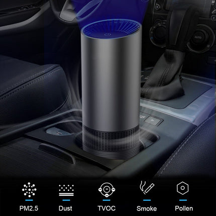 True HEPA Air Purifier Filter For Car Smoker Air Cleaner Ionizer TVOCs