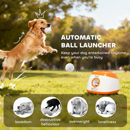 Automatic Dog Ball Launcher with 26-79 FT Distance, Automatic Ball