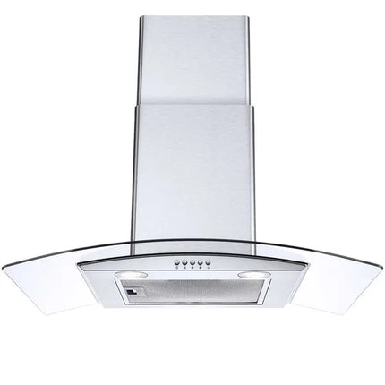 30" Wall Mount Range Hood 450CFM Tempered Glass Vented 3-Speed Fan