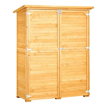 Outdoor Wooden Storage Shed Waterproof Garden Tool Metal Shed 55x67.5