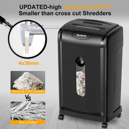 Woolsche Paper Shredder, 18-Sheet Cross Cut With 7.93Gallon Pull Out