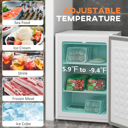 Upright Freezer, 3 Cu Ft Small Freezer with Reversible Single Door,
