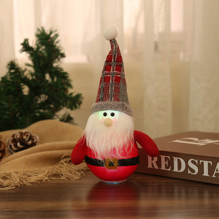 Christmas Decorations LED Santa Claus Snowman Ornaments