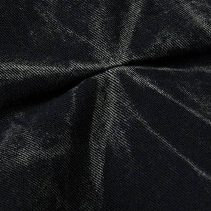 Men's Wide Leg Jeans with Ruched Detail