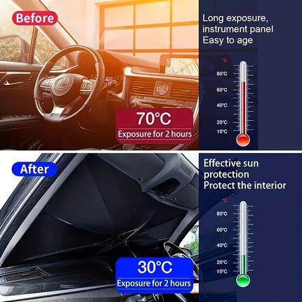 UPF50-Sunshade-UPF50- Compact Roll-Up Sunshade For Front Window - Heat