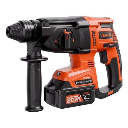 20V SDS-Plus Brushless Cordless Rotary Hammer Drill Kit 1 In 1200RPM 4
