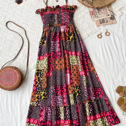 Smocked Leopard Cami Dress