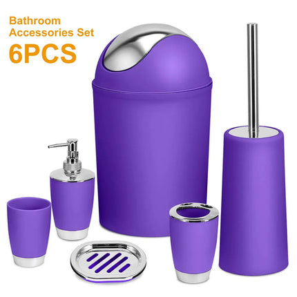 Bathroom Accessories Set 6 Pcs Bathroom Set Ensemble Complete Soap