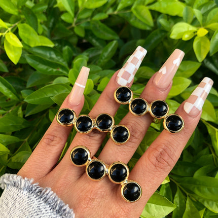 Natural Stone Multi-Finger Ring