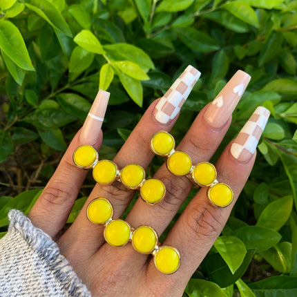 Natural Stone Multi-Finger Ring