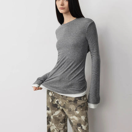 Lyocell wool stretch comfortable breathable fit minimalist solid color