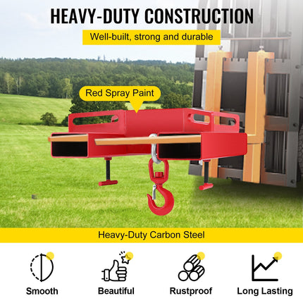 VEVOR Forklift Lifting Hook, 6600lbs Capacity Forklift Lifting Hoist,
