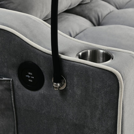 55.51 Inch Versatile Foldable Sofa Bed In 3 Lengths, Modern Sofa Sofa