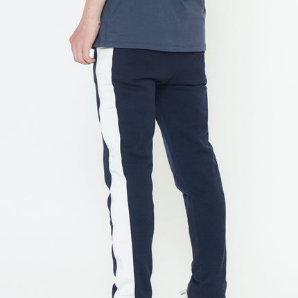 Konus Men's Sweatpants w/ Side Stripes in Navy