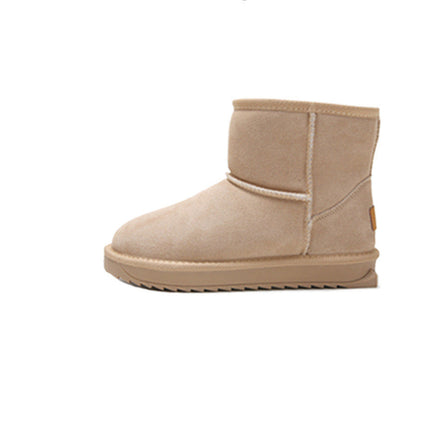 New Flat Bottom Medium Cotton Shoes Plush Snow Boots For Women