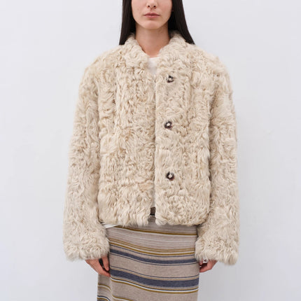 Fireladyfur Women's Imported Sheepskin Coat | New Zealand Wool“Little