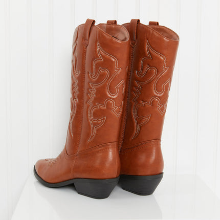 Fortune Dynamic Countryside Lane Mid-Calf Embroidered Cowboy Boots
