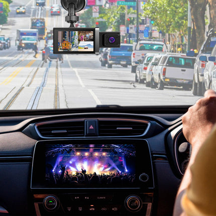 2K Car DVR 3 Channel Dash Cam Camcorder Camera Recorder With 140