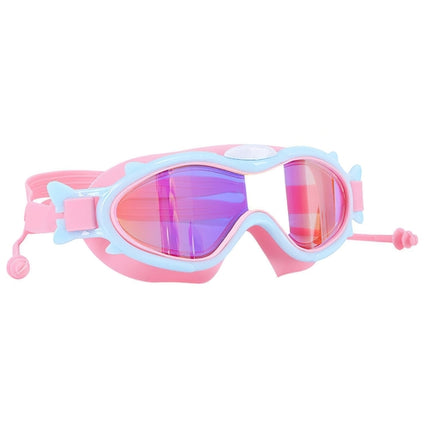 3 Colors Option - 1Pc Kids Swim Goggles With Ear Plugs UV Protection