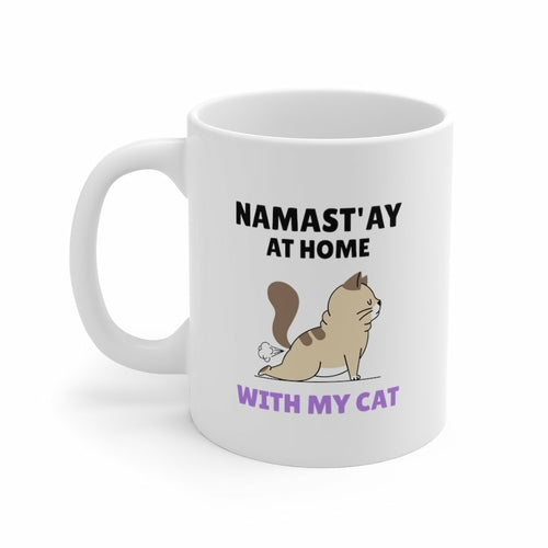 Namast'ay Home with My Yoga Cat Mug