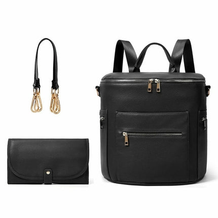 Fashion Solid Color Elegant Diaper Backpack For Mommy
