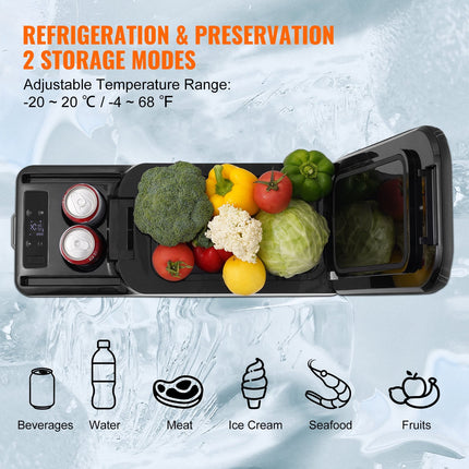 Portable Car Refrigerator Freezer Compressor 15 L Single Zone For Car