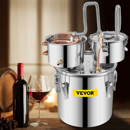 Alcohol Still, 3 Gallon, Stainless Steel Alcohol Distiller With Copper