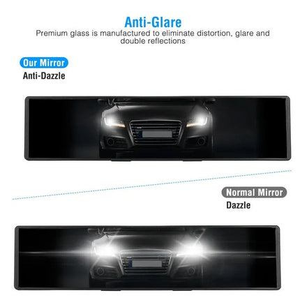 Car Rearview Mirror 11.4in Interior Clip-on Curve Convex Panoramic